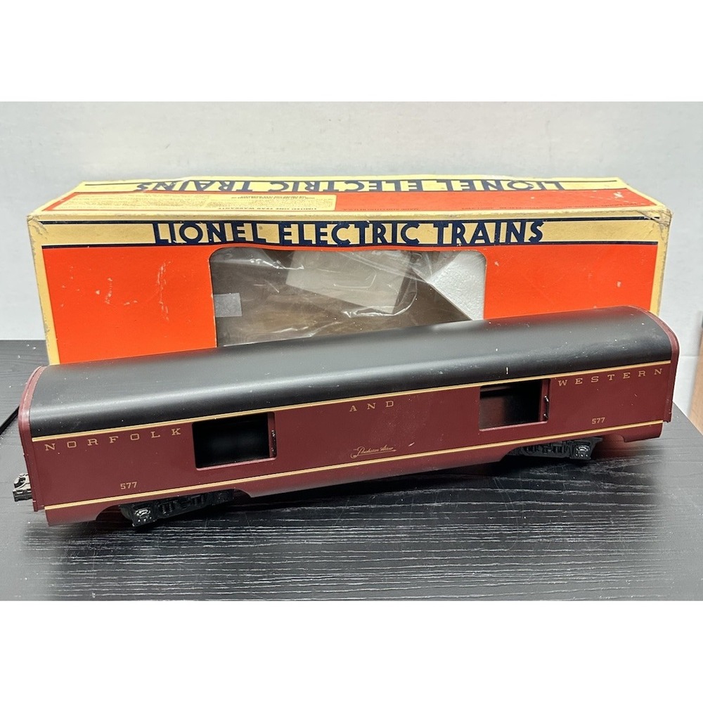 Lionel 6-19139 Norfolk & Western Aluminum Baggage Car #577 O Gauge w Box 1995